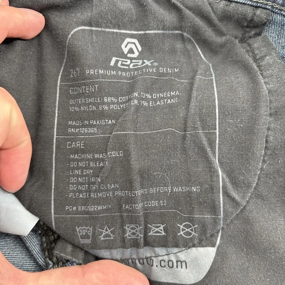 REAX 267 Motorcycle Jeans | 38x32 |‎ SAS-TEC Body Protection *Read